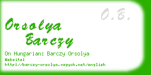 orsolya barczy business card